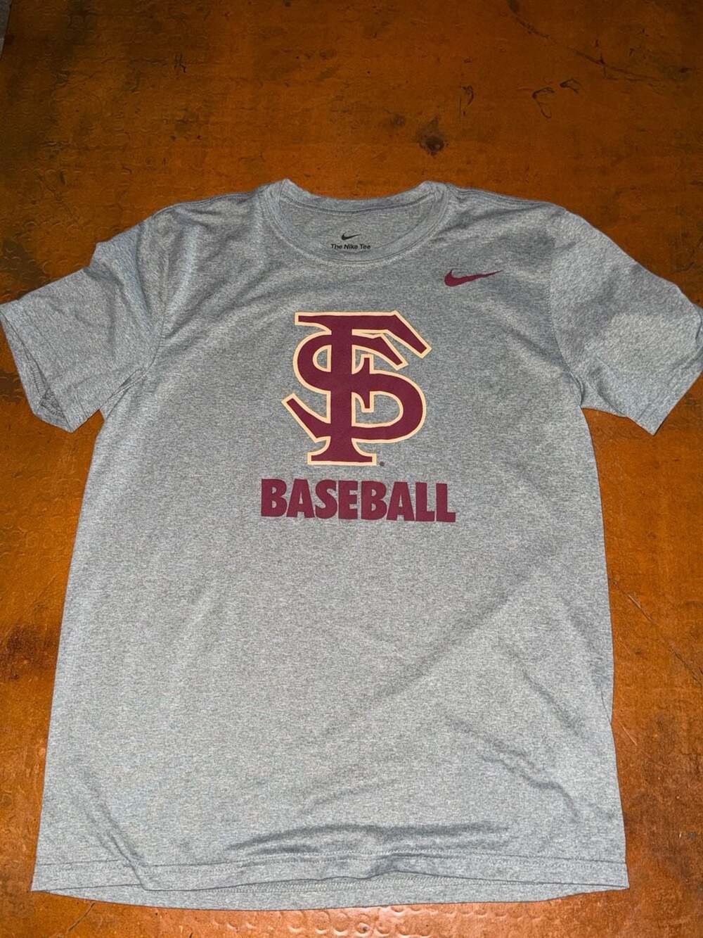 Nike Florida State University FSU Seminoles Baseball T-Shirt Size M Gray